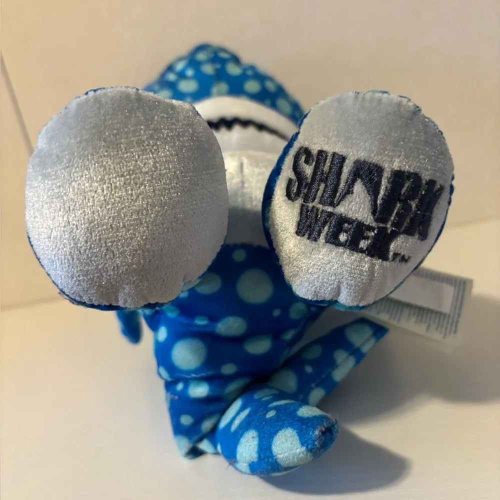 Build a Bear | Blue Polka Dot Shark Plush Toy